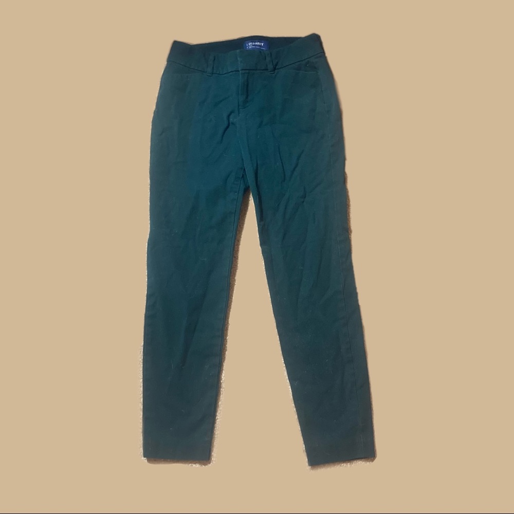 Green Mid-Rise Pixie Ankle Pants